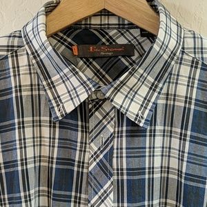 Ben Sherman checkered blue dress shirt XL